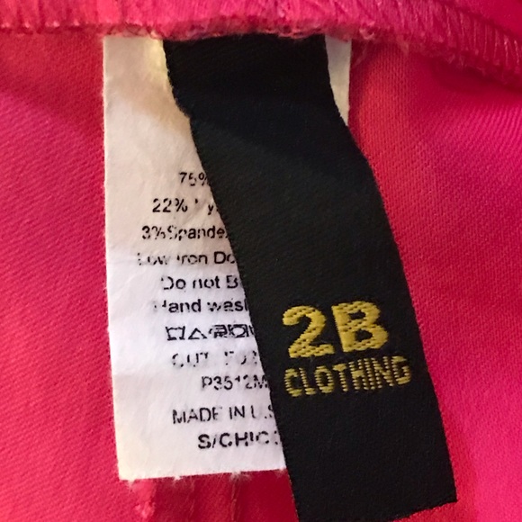 🆕 2B Clothing Pink Low Rise Leggings-Small - Picture 7 of 8